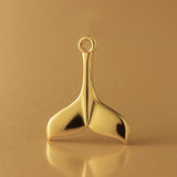18ct Yellow Gold - Whale Tail Charm