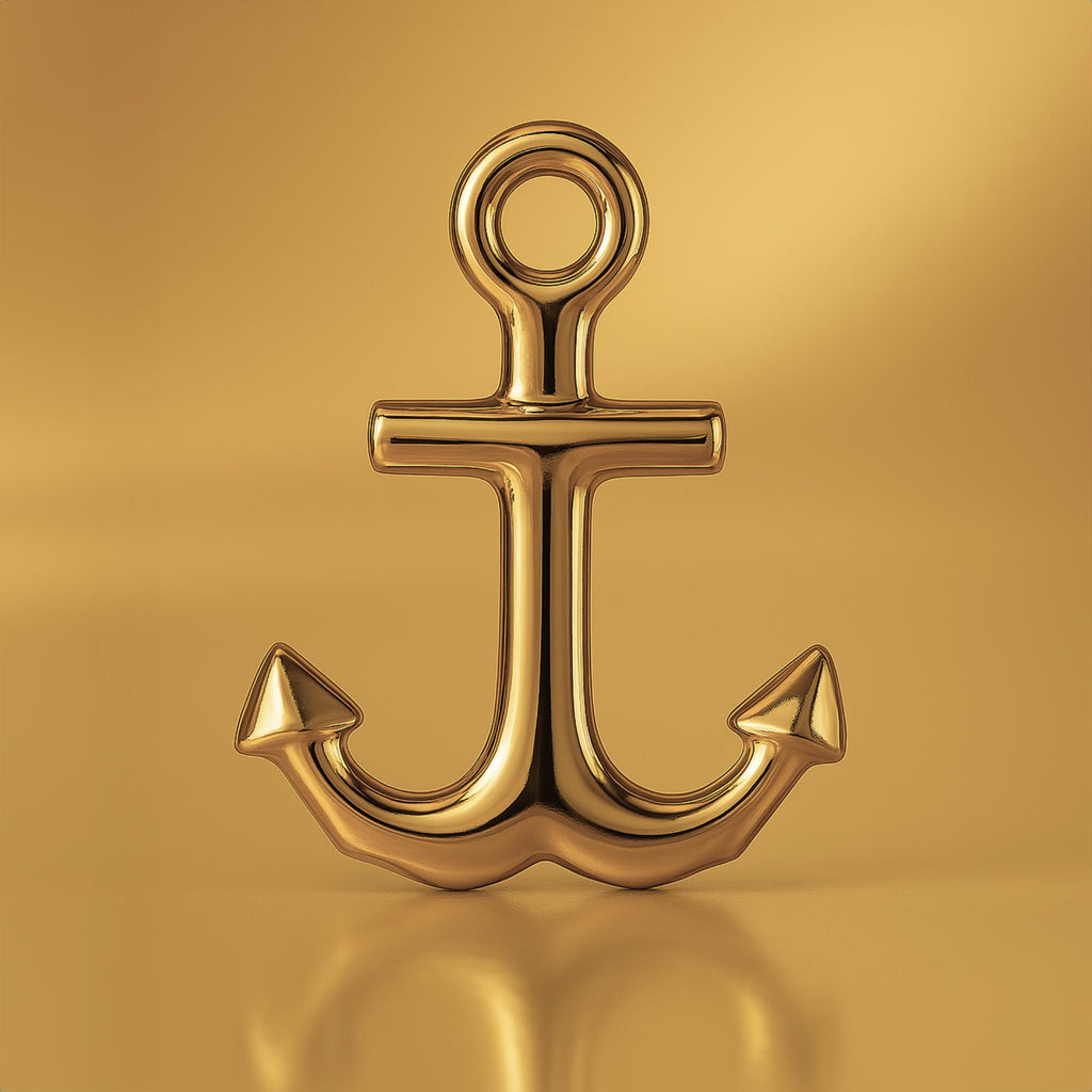 9ct Yellow Gold - Bold Anchor Charm