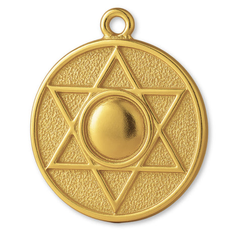18ct Yellow Gold - Star of David Amulet Charm