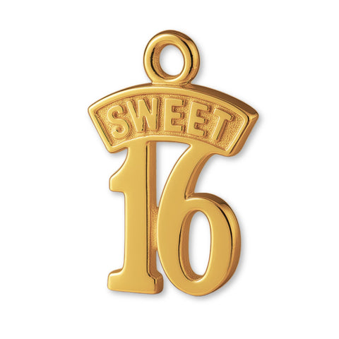 9ct Yellow Gold - Sweet 16 Monogram Charm