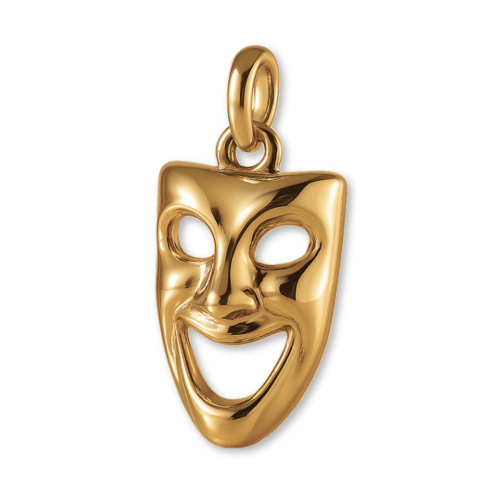 18ct Yellow Gold - Classic Comedy Mask Charm