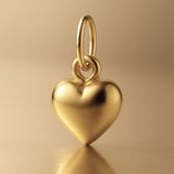 9ct Yellow Gold - Classic Puffy Heart Charm
