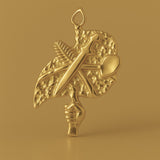 18ct Yellow Gold - Peace Sigil Charm