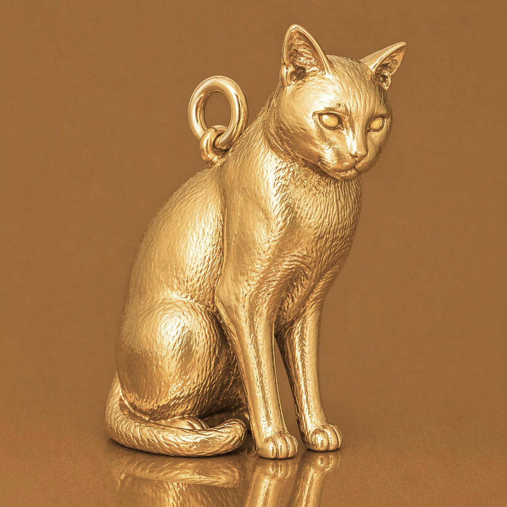 18ct Yellow Gold - Chartreux Cat Charm