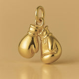 9ct Yellow Gold - Vintage Boxing Gloves Charm