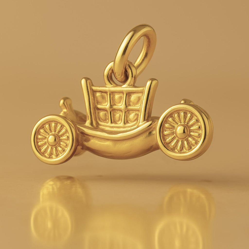 9ct Yellow Gold - Princess Carriage Charm