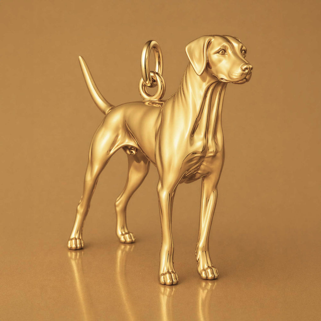 18ct Yellow Gold - Dalmatian Dog Charm