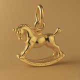 18ct Yellow Gold - Classic Rocking Horse Charm