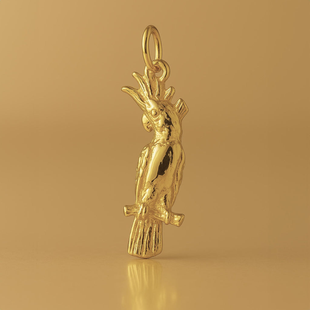 18ct Yellow Gold - Fluffy Cockatoo Charm