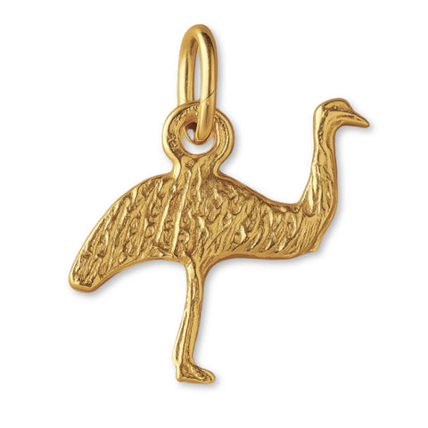 9ct Yellow Gold - Emu Silhouette Charm