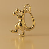 9ct Yellow Gold - Boxing Kangaroo Charm
