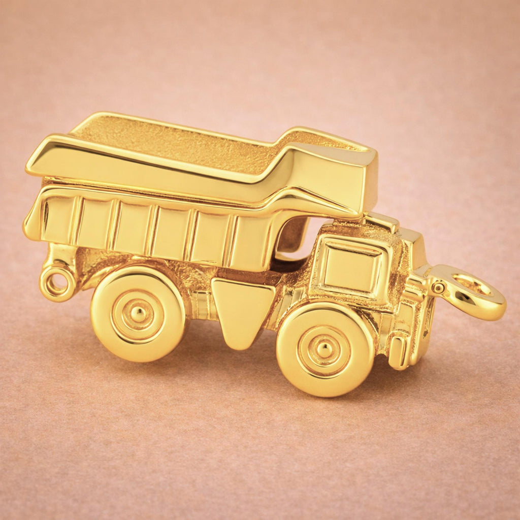 9ct Yellow Gold - Tipper Dump Truck Charm