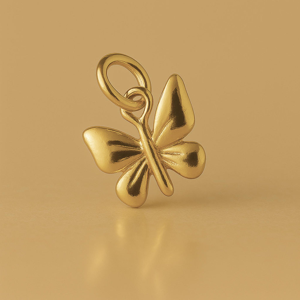 18ct Yellow Gold - Garden Butterfly Charm