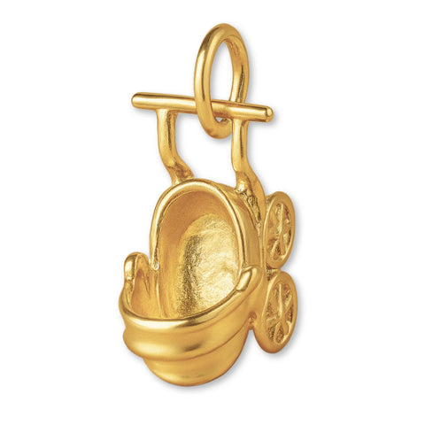 9ct Yellow Gold - Bassinet Stroller Charm