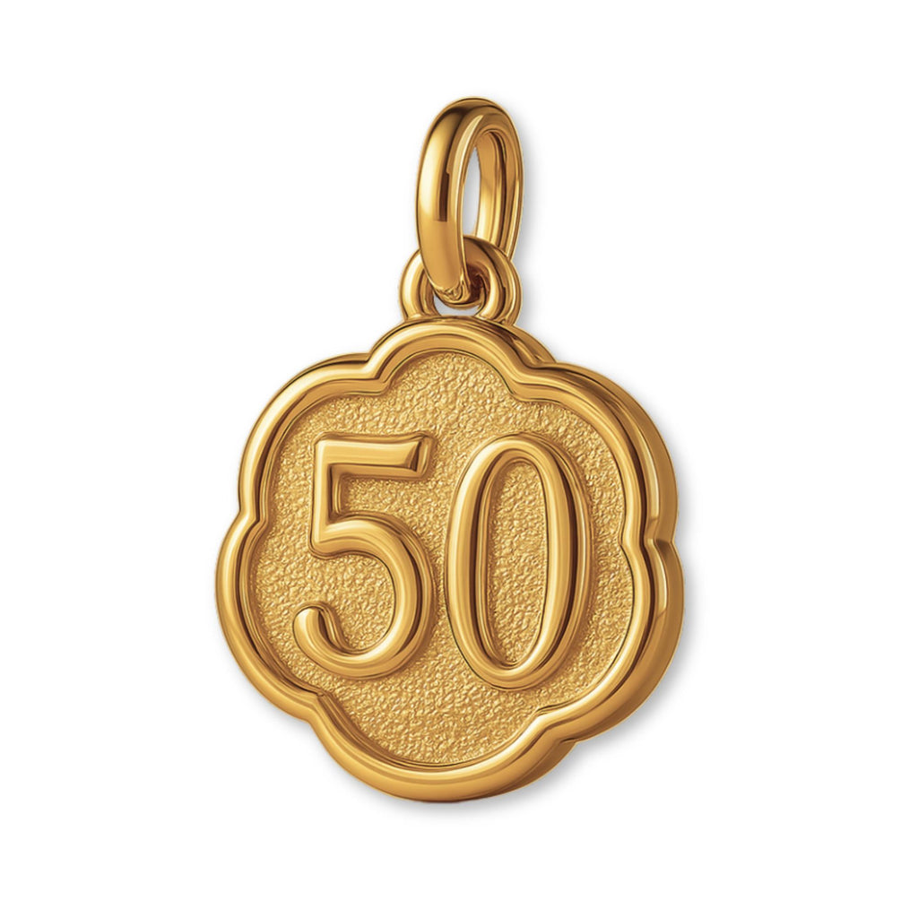 9ct Yellow Gold - 50th Clover Charm