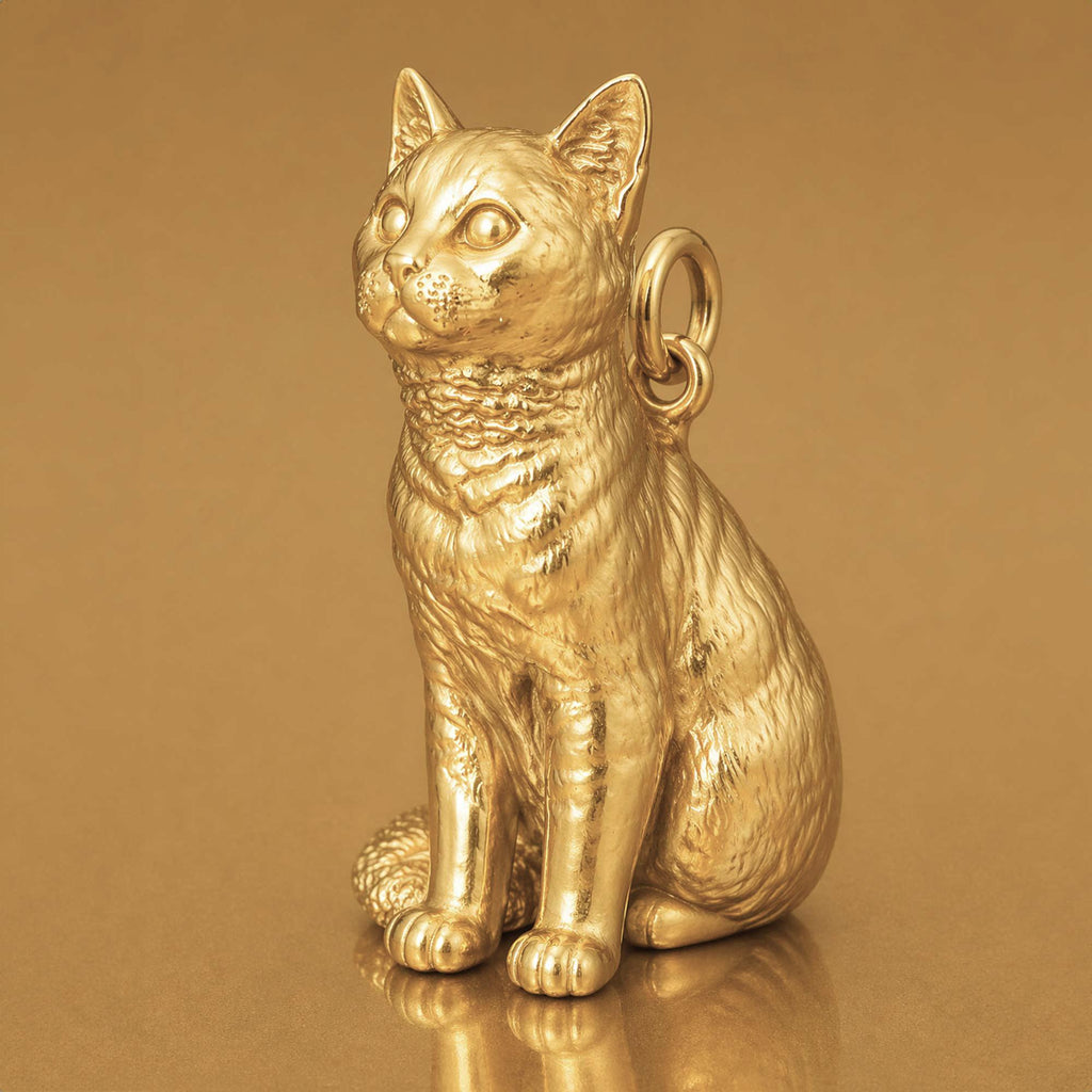18ct Yellow Gold - European Shorthair Cat Charm