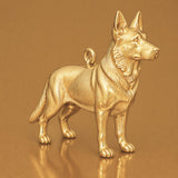 9ct Yellow Gold - German Shepherd Dog Charm