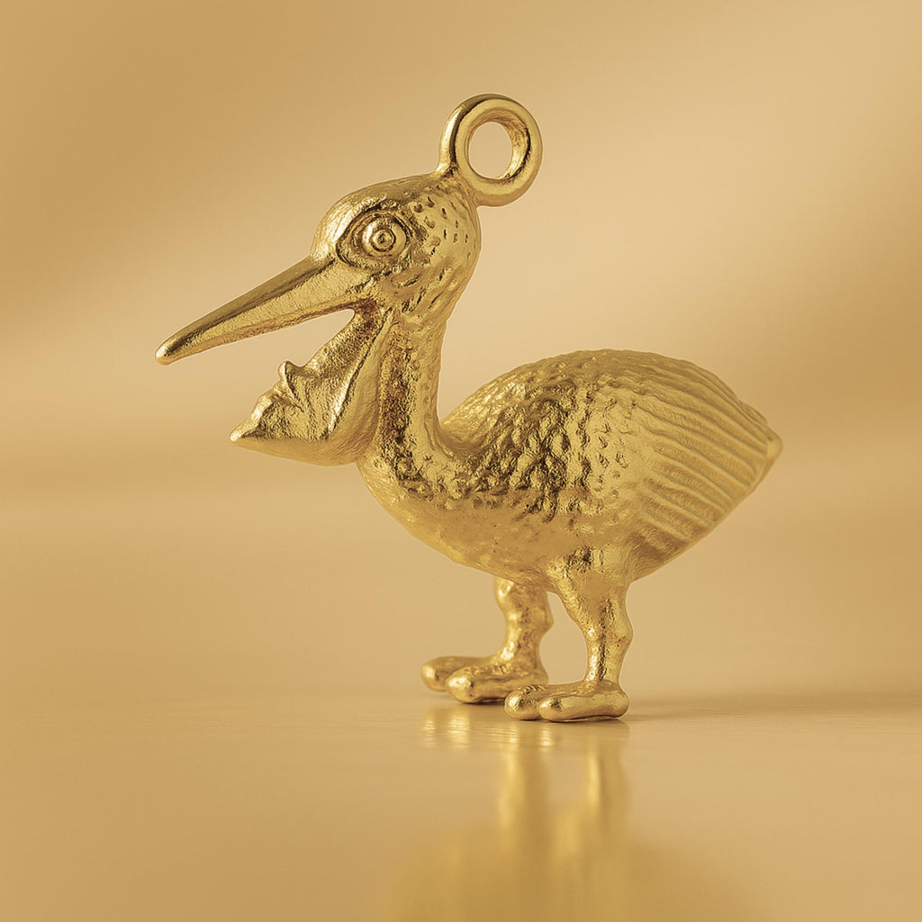 9ct Yellow Gold - Australian Pelican Charm