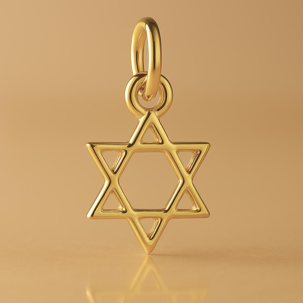 18ct Yellow Gold - Mini Star of David Charm