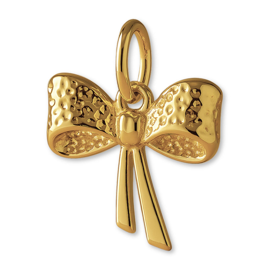 9ct Yellow Gold - Open Ribbon Bow Charm