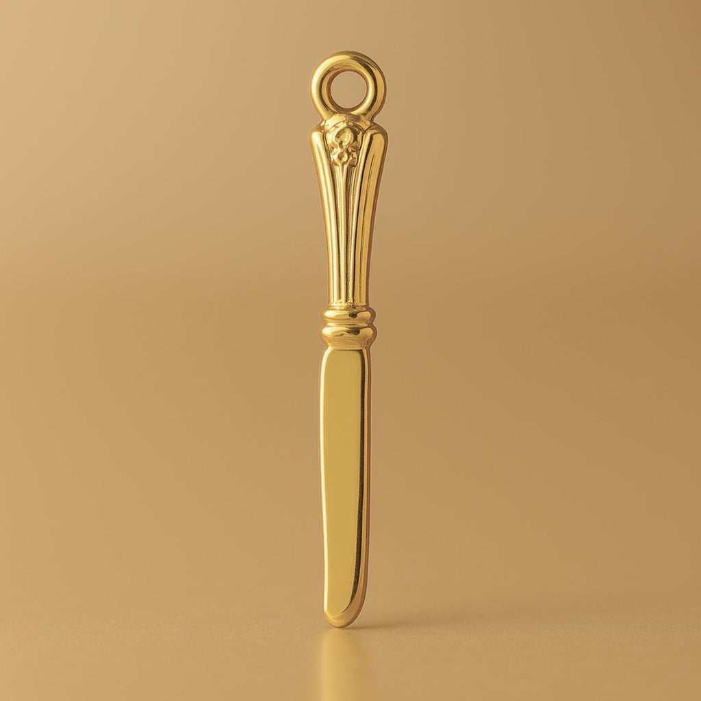 9ct Yellow Gold - Ornate Butter Knife Charm