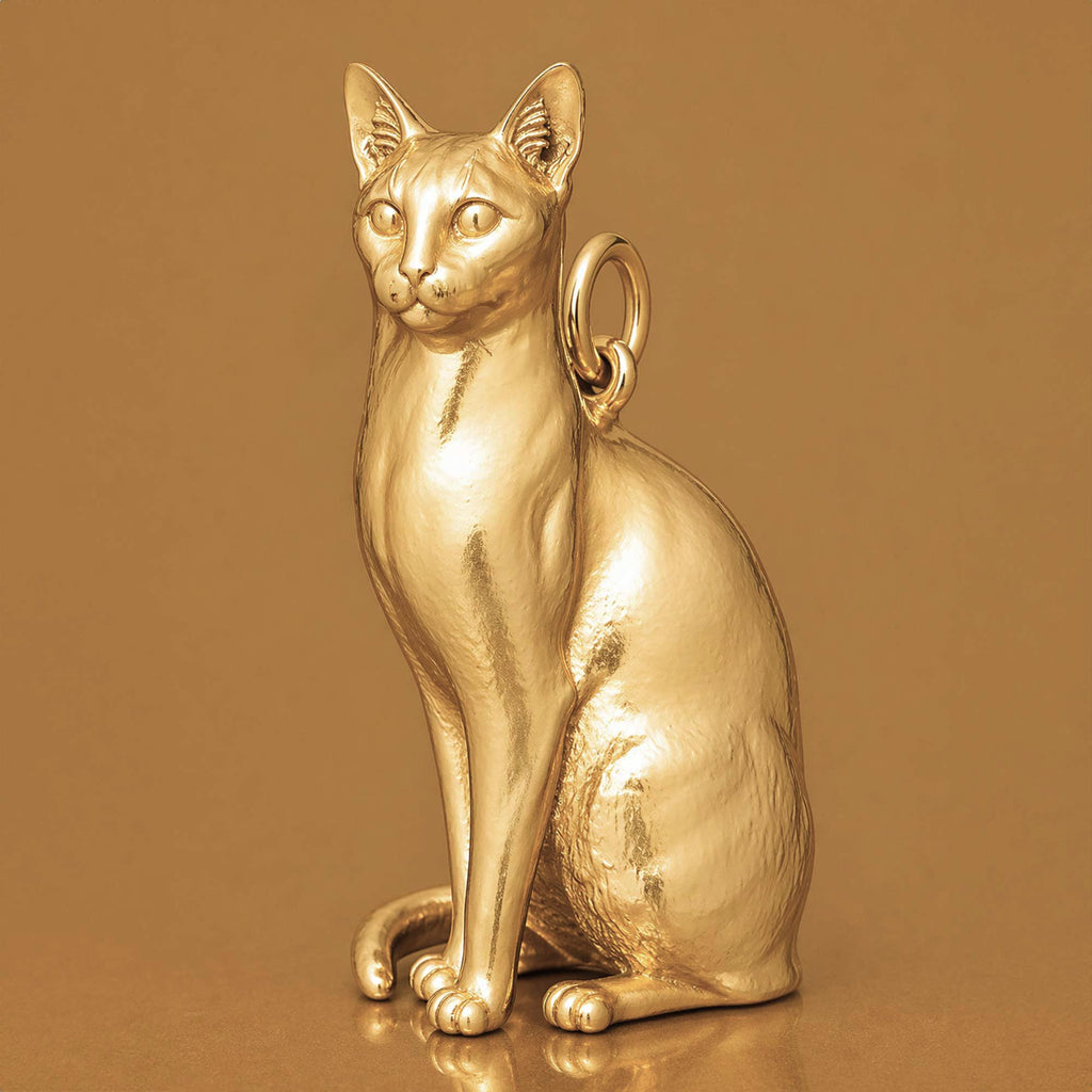 9ct Yellow Gold - Singapura Cat Charm