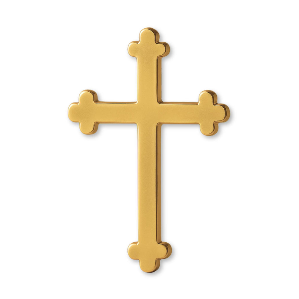 18ct Yellow Gold - Trefoil Crucifix Charm