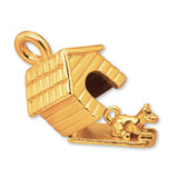18ct Yellow Gold - Dog in Kennel Charm
