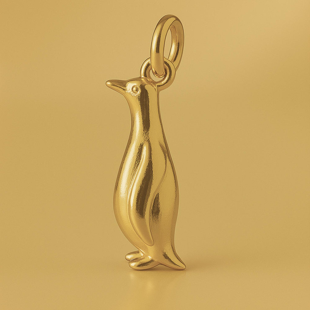 9ct Yellow Gold - Emperor Penguin Charm