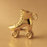 9ct Yellow Gold - High-Top Roller Skate Charm