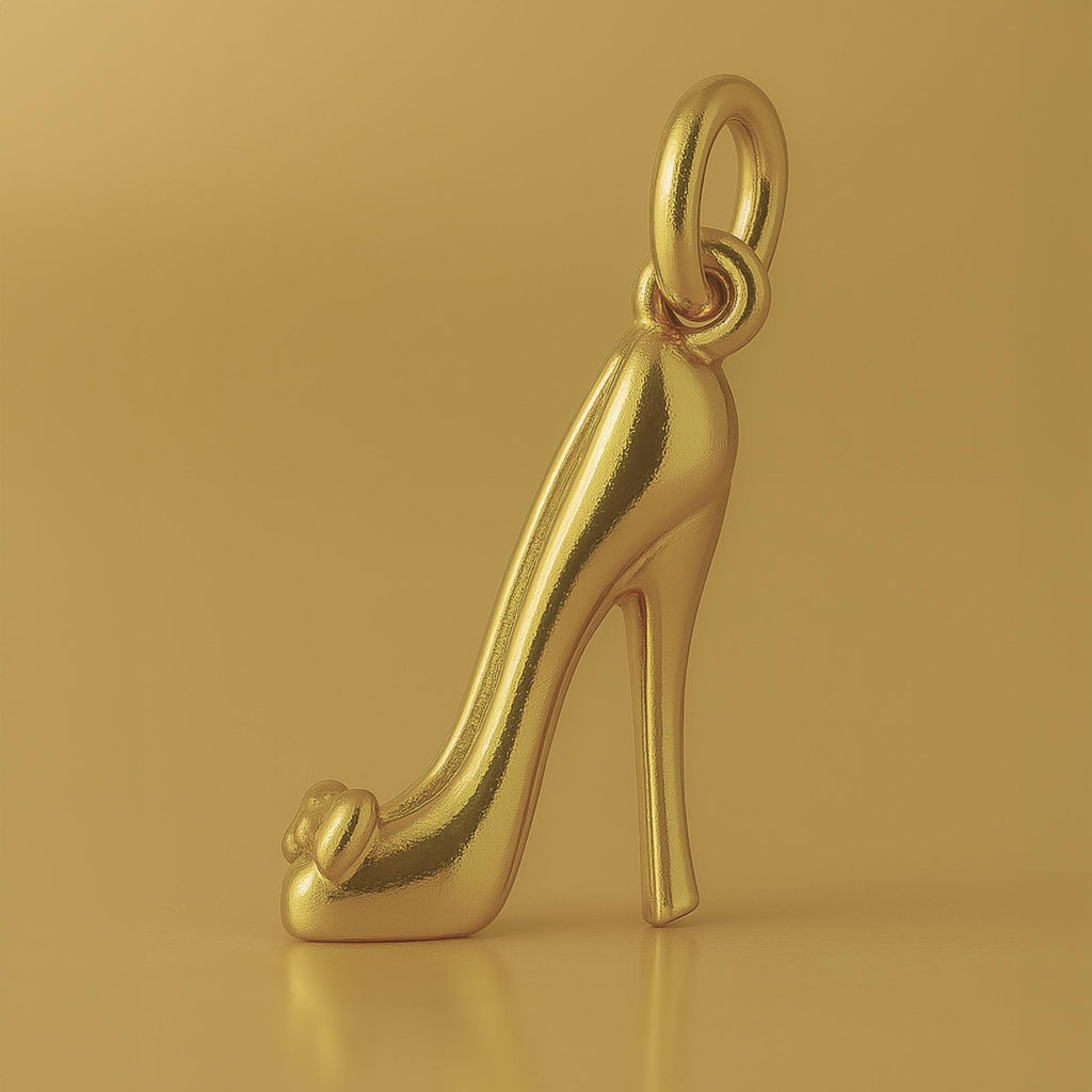 18ct Yellow Gold - Bow Toe Stiletto Charm