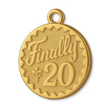 18ct Yellow Gold - Finally 20 Amulet Charm