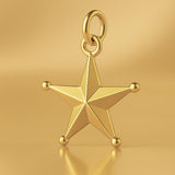 9ct Yellow Gold - Classic Western Star Charm