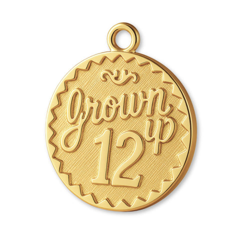 18ct Yellow Gold - Grown Up 12 Amulet Charm