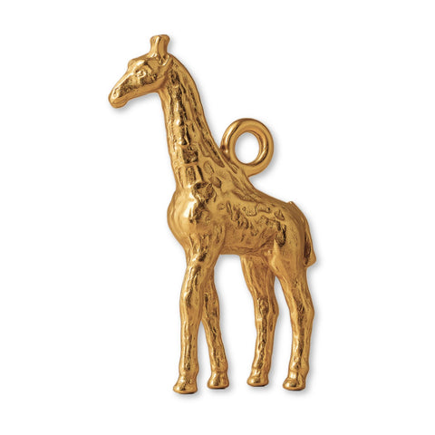 9ct Yellow Gold - Nubian Giraffe Charm