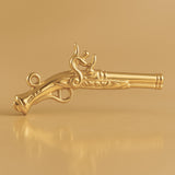 9ct Yellow Gold - Flintlock Pistol Charm
