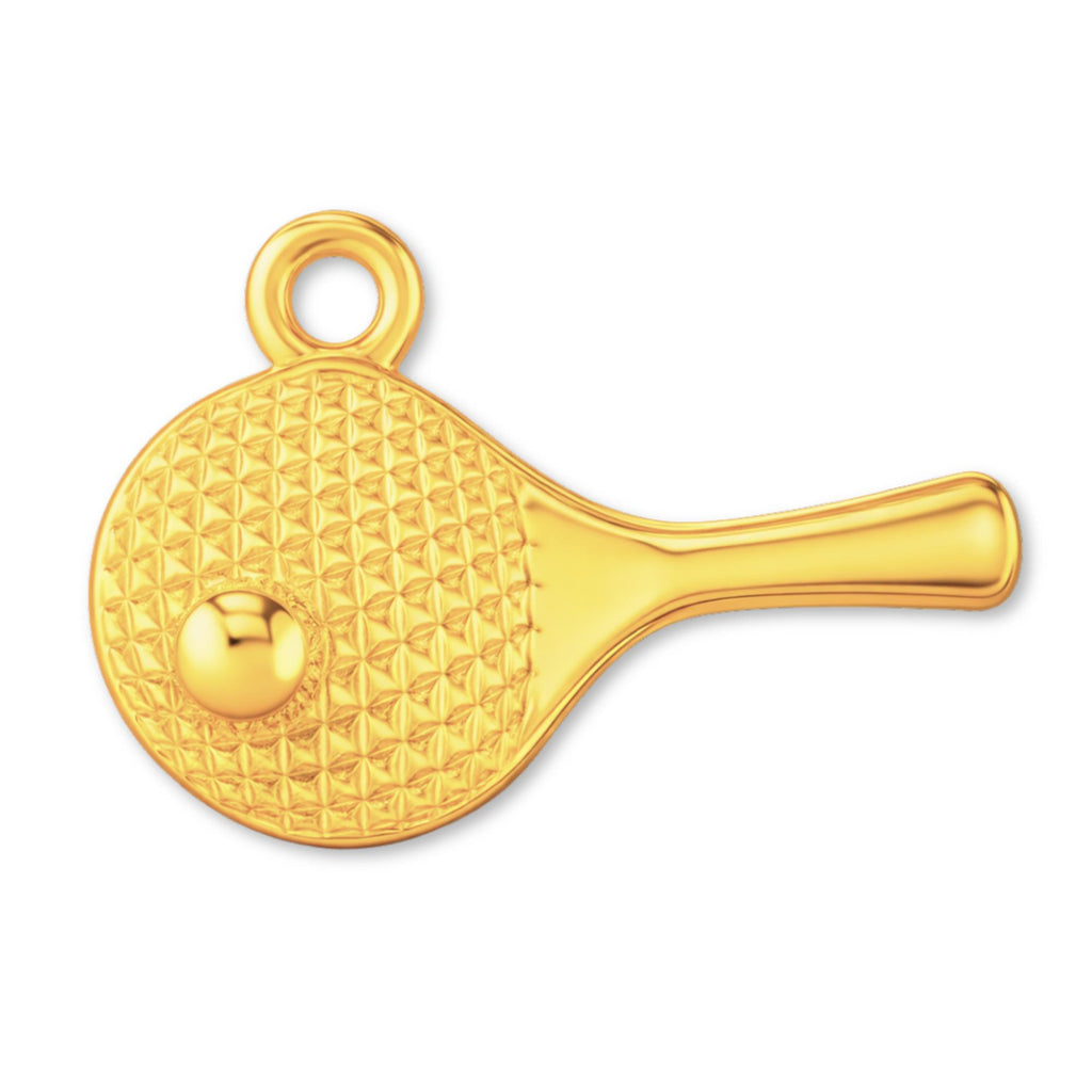 18ct Yellow Gold - Table Tennis Paddle Charm