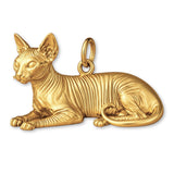 9ct Yellow Gold - Sphynx Cat Charm