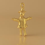 18ct Yellow Gold - Rustic Scarecrow Charm