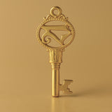 9ct Yellow Gold - Victorian Castle 21 Key Charm