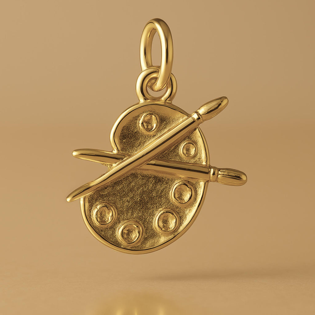18ct Yellow Gold - Classic Artist's Palette Charm