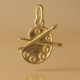18ct Yellow Gold - Classic Artist's Palette Charm
