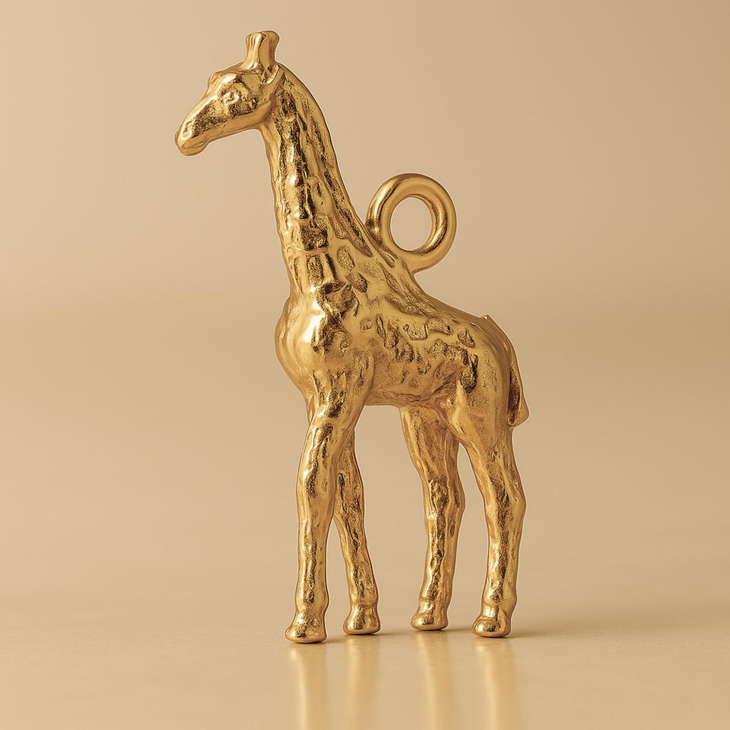 9ct Yellow Gold - Nubian Giraffe Charm