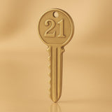 18ct Yellow Gold - 21 House Key Charm