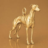 9ct Yellow Gold - Whippet Dog Charm