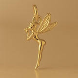 18ct Yellow Gold - Whimsical Fairy Charm