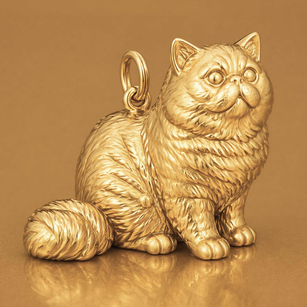 18ct Yellow Gold - Exotic Shorthair Cat Charm