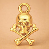 9ct Yellow Gold - Skull and Crossbones Charm