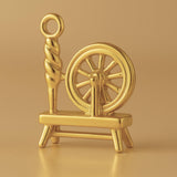 9ct Yellow Gold - Spinning Wheel Charm