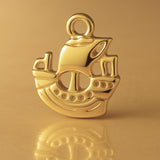 18ct Yellow Gold - Pirate Ship Charm